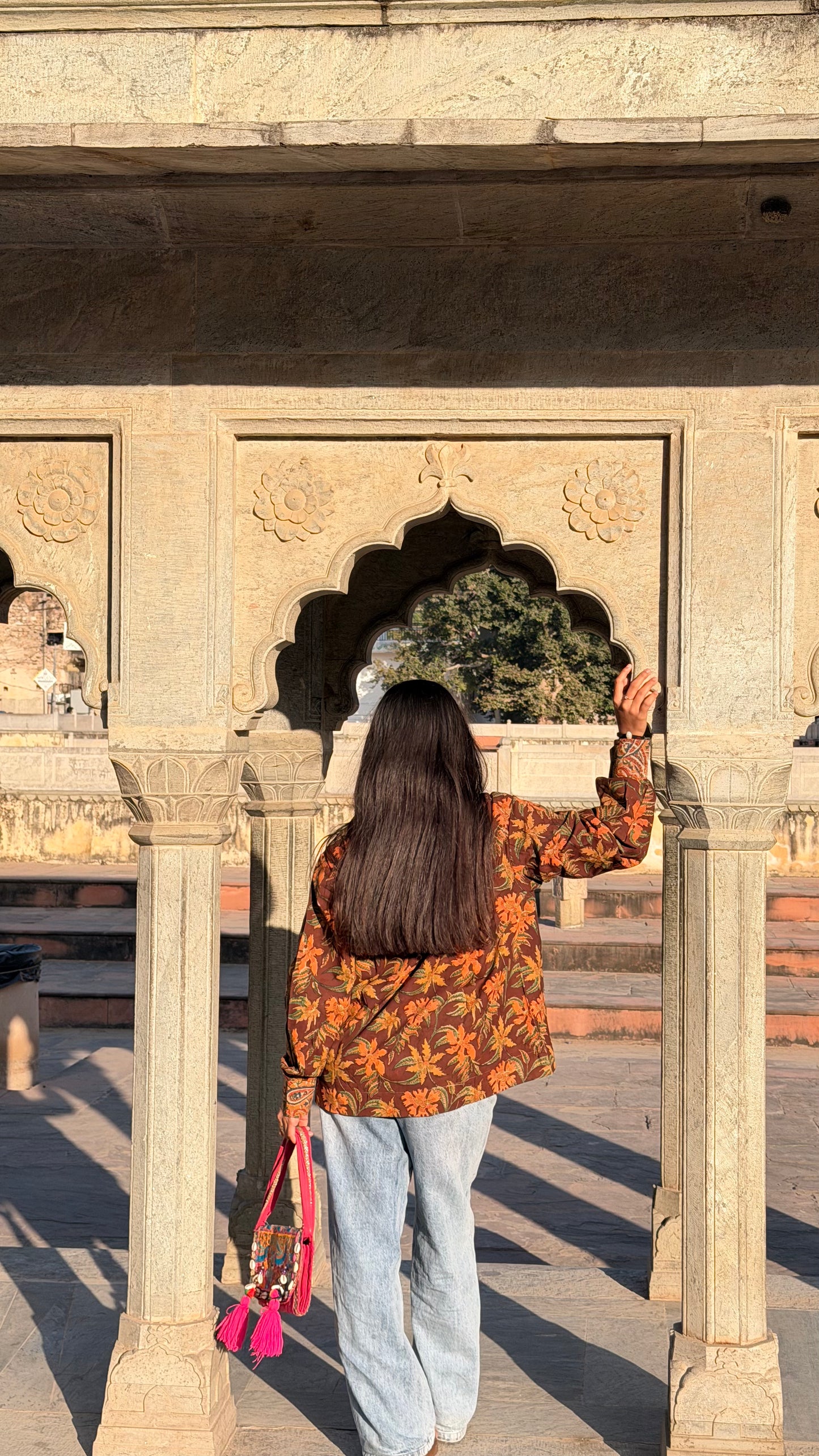 Bidan Handcrafted Loose Fit Cotton Shirt – Natural Dye Bagru Print