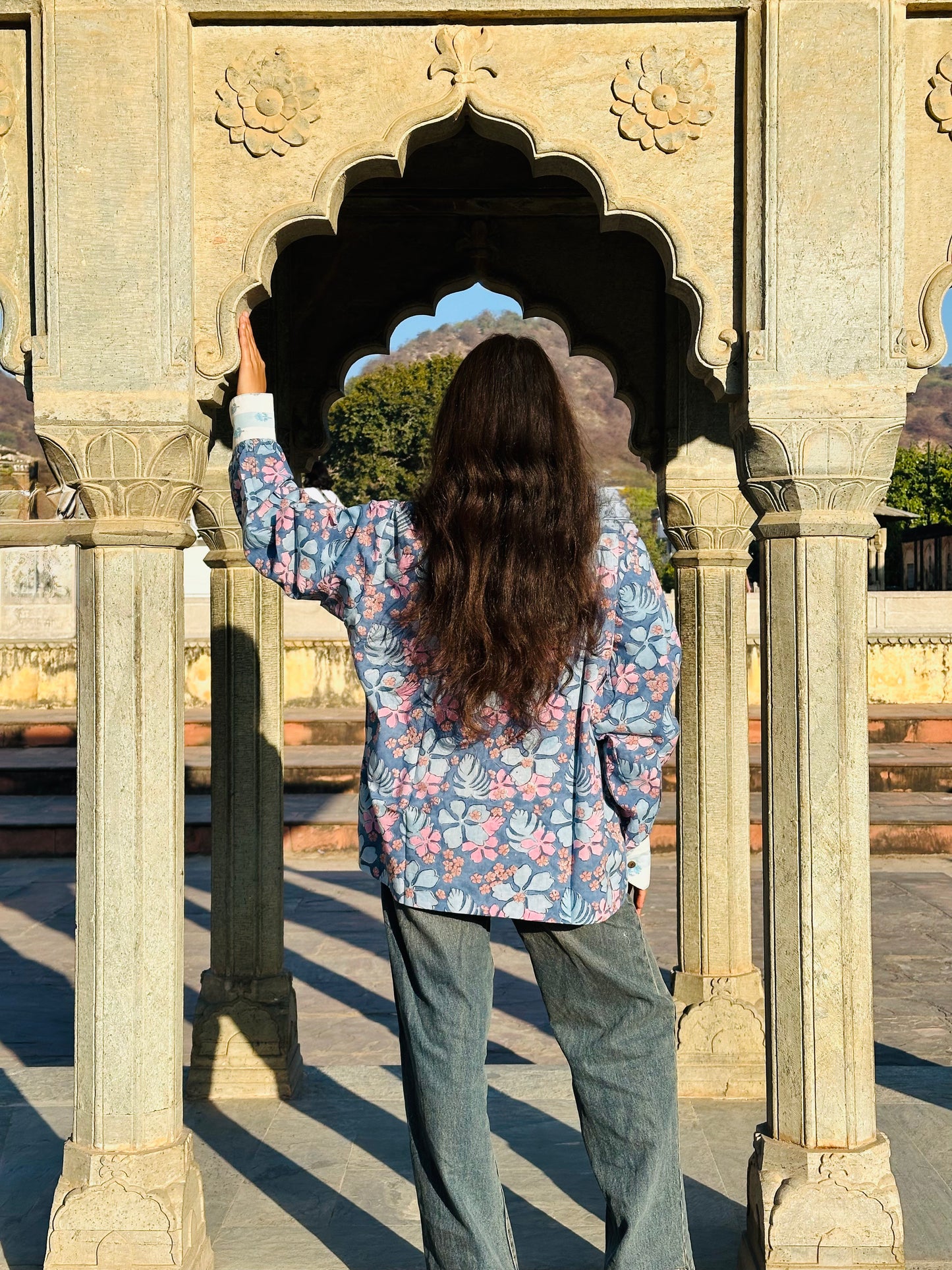 Ratan Jot Handcrafted Loose Fit Cotton Shirt – Natural Dye Bagru Block Print