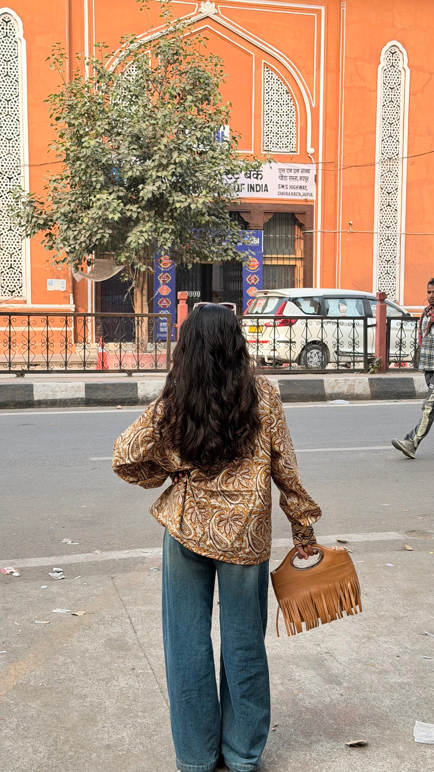 KESULA Mustard Bagru Print Loose Fit shirt