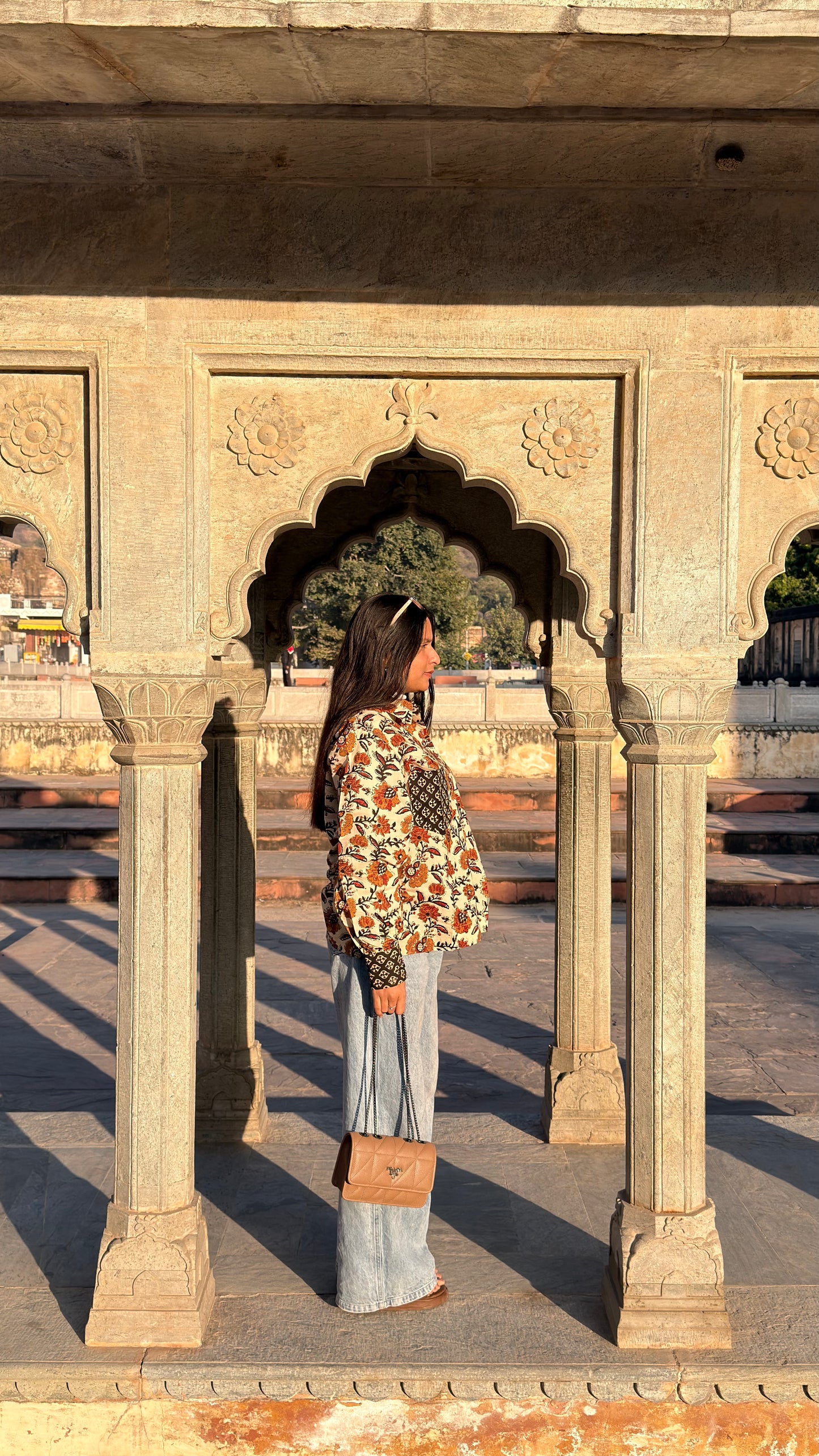 Bagru Chapai Loose Fit Cotton Shirt | 100 % Handcrafted Natural Dye Block Printed Shirt