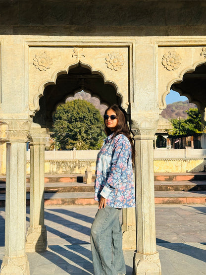 Ratan Jot Handcrafted Loose Fit Cotton Shirt – Natural Dye Bagru Block Print